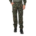 Indian Sports Gear men's tactical army cargo pants in digital camouflage with multiple pockets and rugged design.