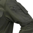 Indian Sports Gear men's tactical soft shell wind jacket in green, water-resistant and windproof for outdoor activities.