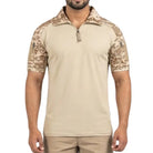 Indian Sports Gears Men’s Desert Digital Half Sleeves Laser Cut T-shirt - Beige / S - T-shirt