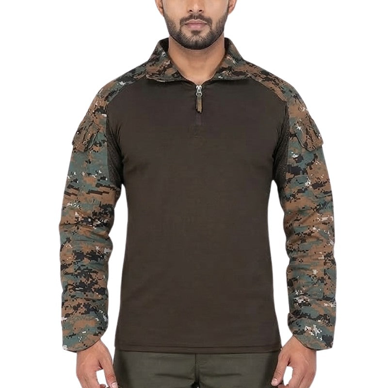 Indian Sports Gears Men’s Tactical Garuda Full Sleeves T-Shirt - Green / S - T-shirt