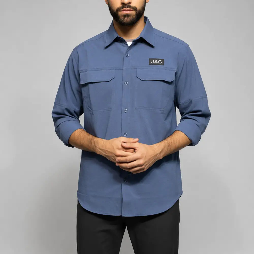 JAG Men’s Air - Wave Pro Full Sleeve Travel Shirt | Hiking Shirt | Safari Shirt