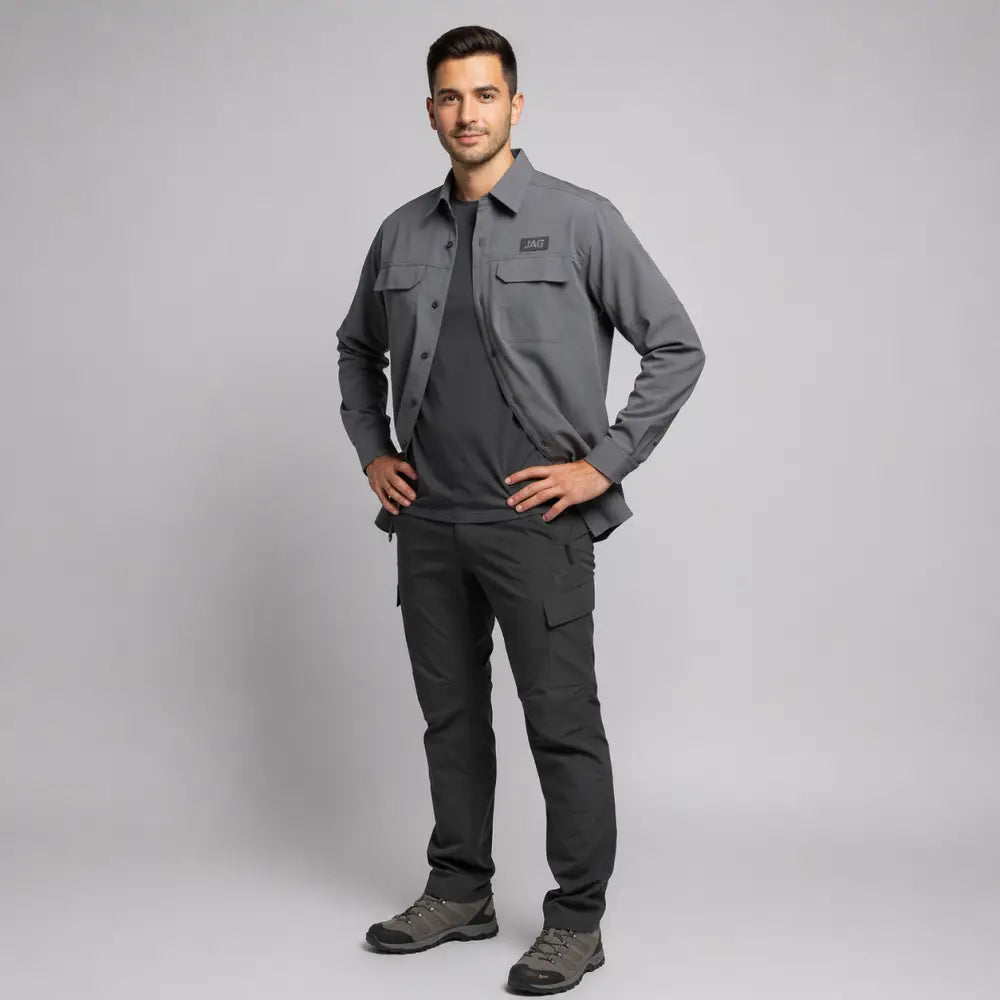 JAG Men’s Air - Wave Pro Full Sleeve Travel Shirt | Hiking Shirt | Safari Shirt