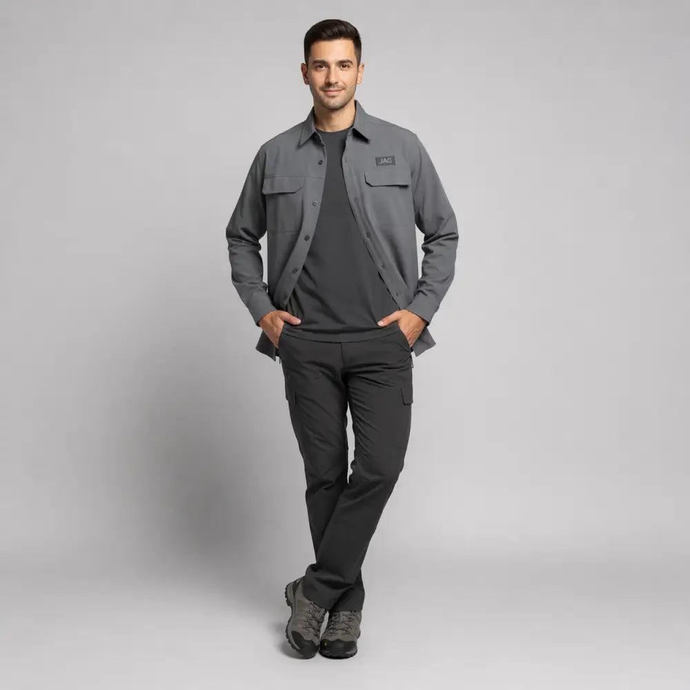 JAG Men’s Air - Wave Pro Full Sleeve Travel Shirt | Hiking Shirt | Safari Shirt