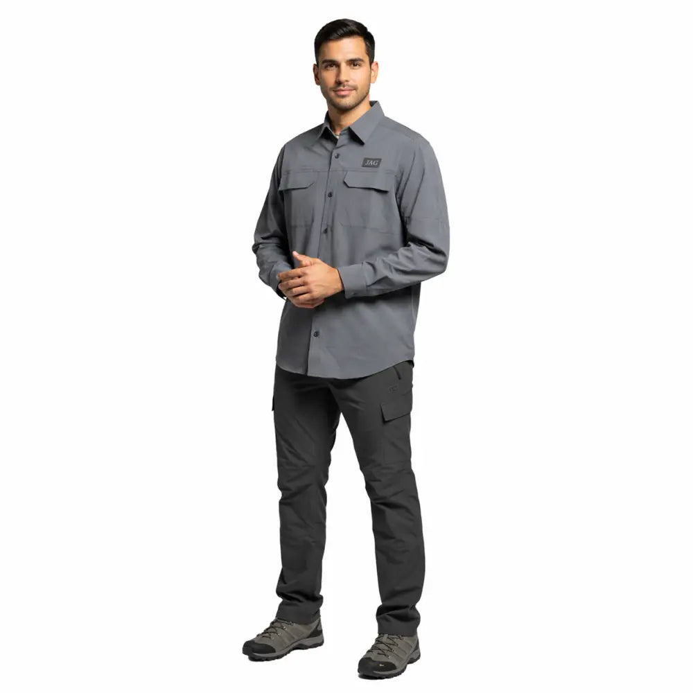 JAG Men’s Air - Wave Pro Full Sleeve Travel Shirt | Hiking Shirt | Safari Shirt