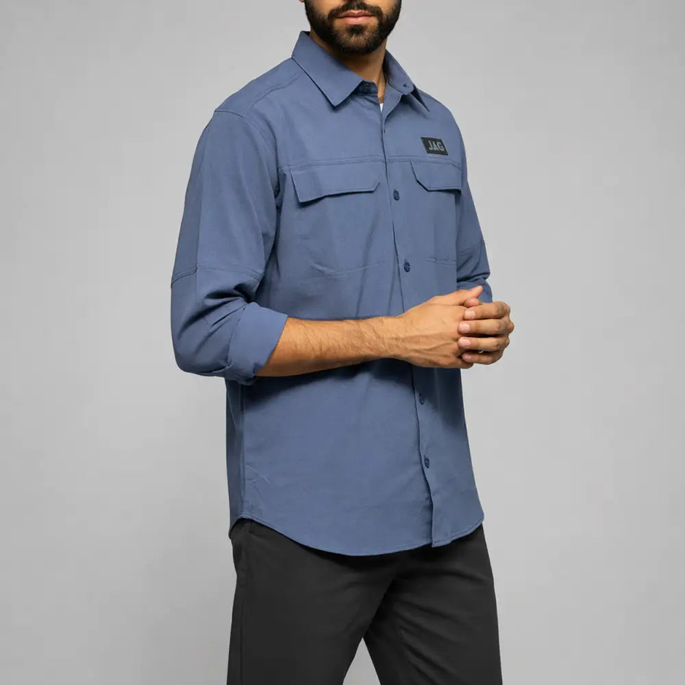 JAG Men’s Air - Wave Pro Full Sleeve Travel Shirt | Hiking Shirt | Safari Shirt