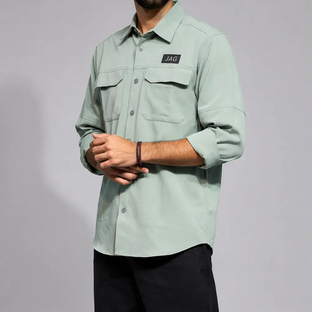 JAG Men’s Air - Wave Pro Full Sleeve Travel Shirt | Hiking Shirt | Safari Shirt