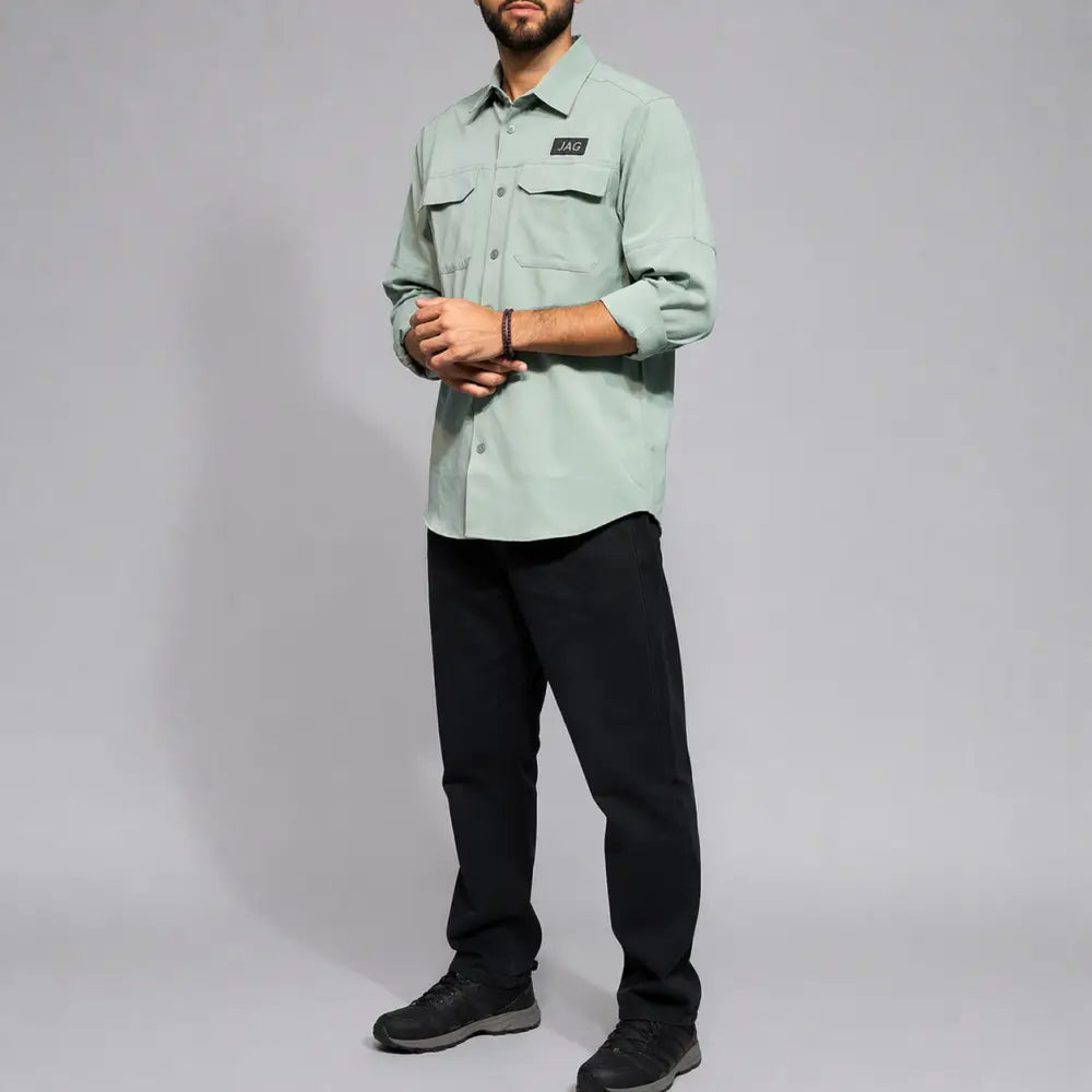 JAG Men’s Air - Wave Pro Full Sleeve Travel Shirt | Hiking Shirt | Safari Shirt