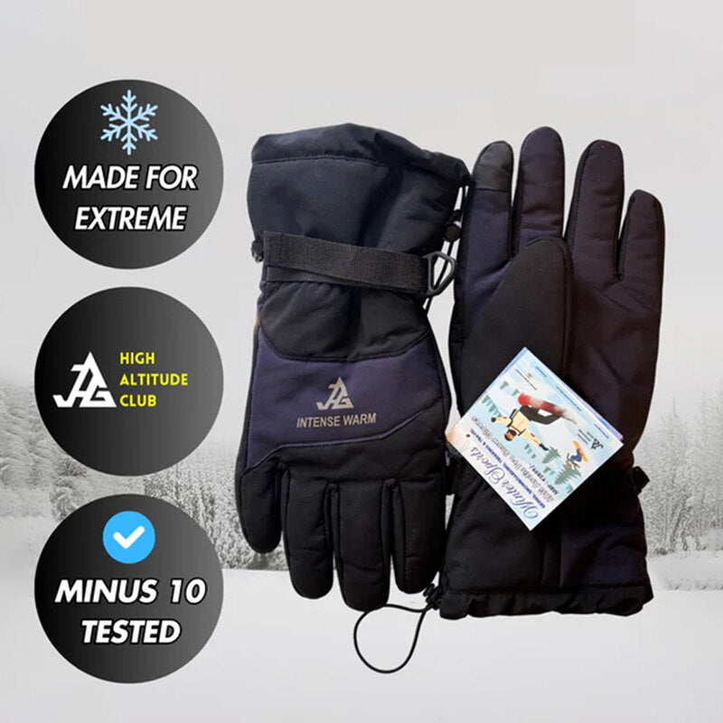 JAG Men's Arctic Pro snow gloves in navy black, designed for cold weather, with insulated and durable exterior for winter outdoor activities.