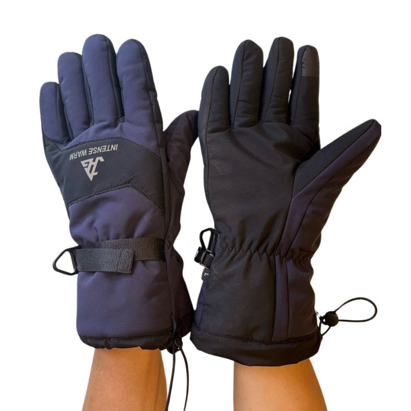 JAG Men's Arctic Pro snow gloves in navy and black, designed for outdoor winter activities with insulated, waterproof material.