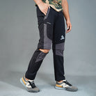 Black JAG Men's Delta 2.0 convertible trekking and hiking pants with six pockets, versatile cargo pants for outdoor activities.