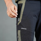 JAG Men's Delta 2.0 black convertible trekking and hiking pants with six cargo pockets, designed for outdoor adventures