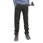 JAG men's Discovery Series convertible trekking and hiking cargo pants, shown in dark color with multiple pockets and adjustable waistband.