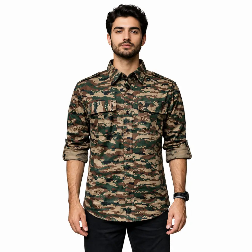 JAG Men’s Forest Ranger Travel Full Sleeve Shirt - S-Tall
