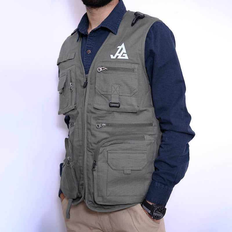 JAG Men’s Kaziranga Series 9 Pockets Safari & Travellers Jacket - Vest Jacket