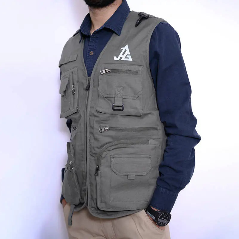JAG Men’s Kaziranga Series 9 Pockets Safari & Travellers Jacket - Vest Jacket