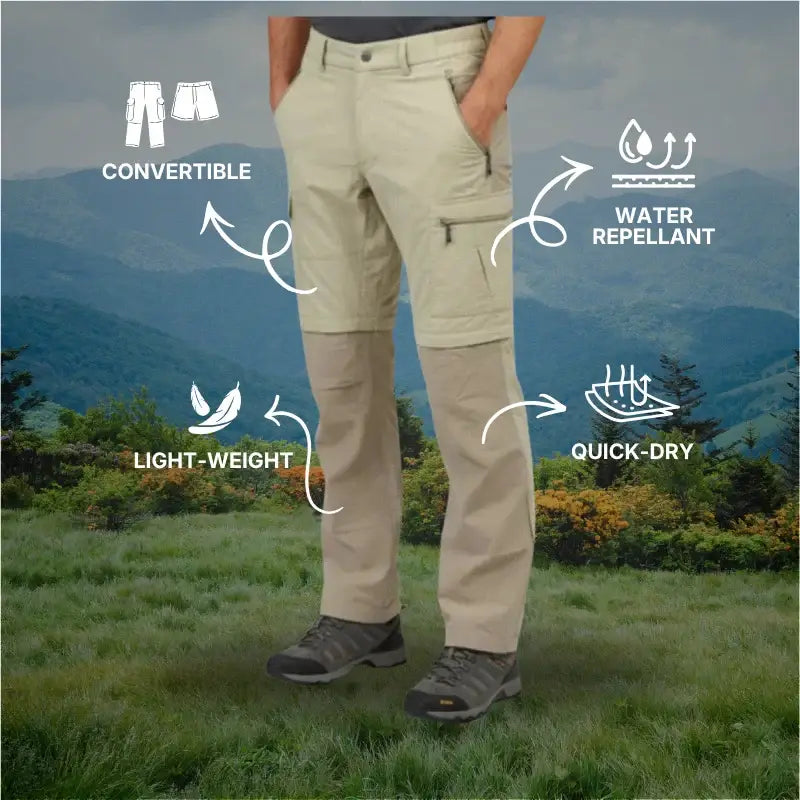 JAG Men’s TerraTrek Convertible 5 Pocket Trekking Pant- Limited Edition - Cargos and Pants