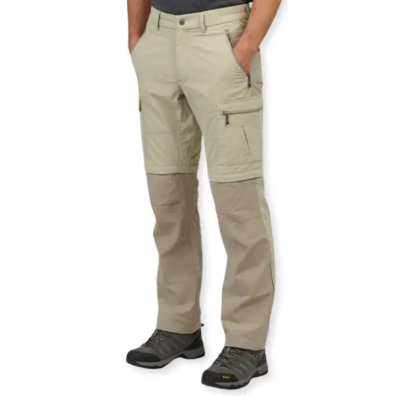 JAG Men’s TerraTrek Convertible 5 Pocket Trekking Pant- Limited Edition - Beige / M - Cargos and Pants