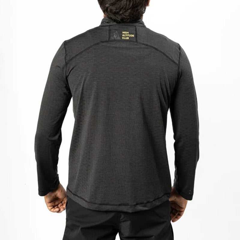 JAG Men's UPF 50+ Summit Seeker Series full sleeves T-shirt in navy blue, lightweight and sun-protective fabric.