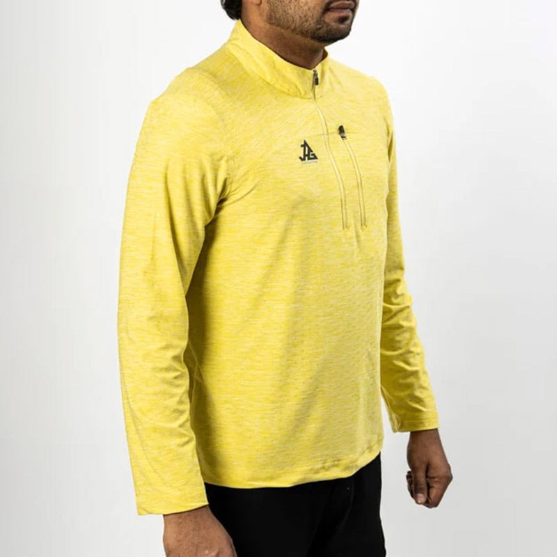 JAG men's UPF 50+ Summit Seeker Series full sleeves T-shirt in yellow, lightweight and sun protection clothing.