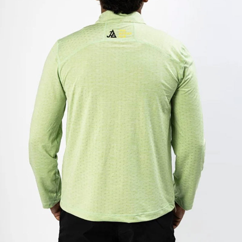 JAG Men's UPF 50+ Summit Seeker Series full sleeves T-shirt in light gray fabric, designed for sun protection and active wear.