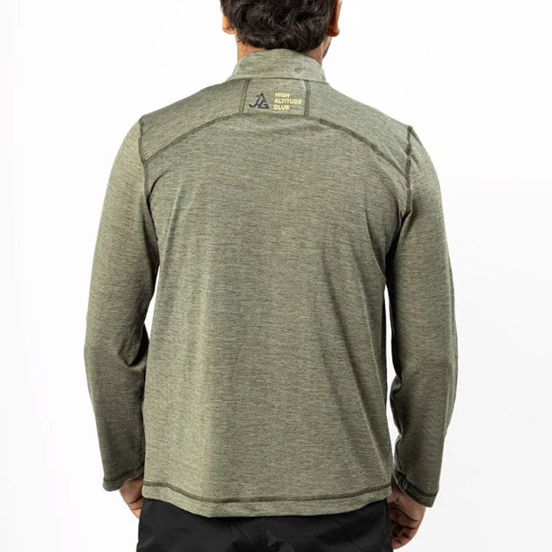 JAG men's UPF 50+ Summit Seeker Series full sleeves T-shirt in light orange, showcasing the comfortable fit and sun protection features.