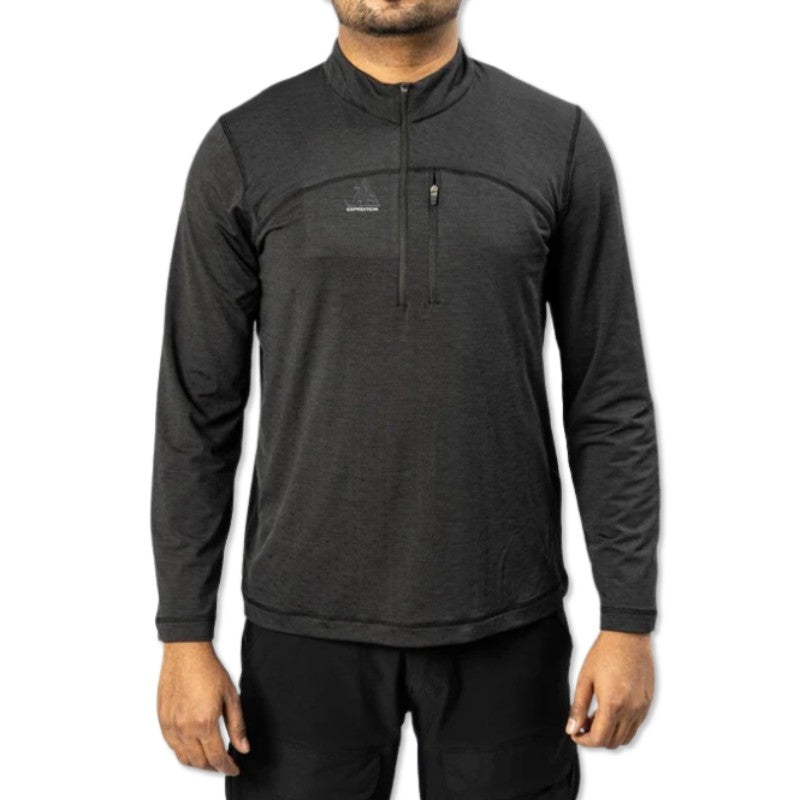 JAG men's UPF 50+ Summit Seeker Series full sleeves T-shirt in dark blue, made from lightweight, sun-protective fabric.