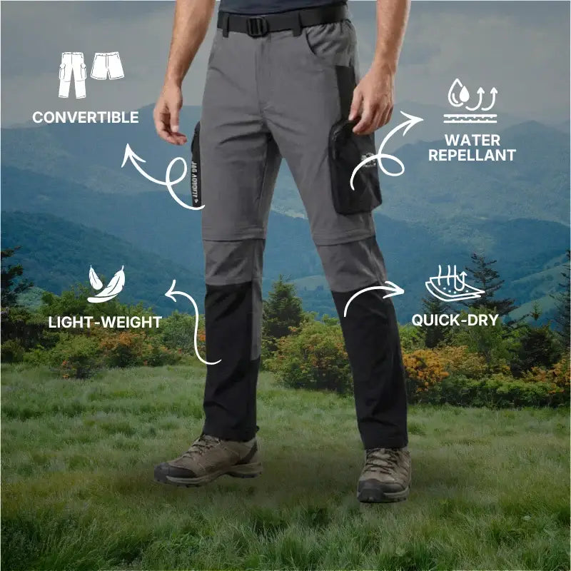 JAG Unisex Aerofit Convertible 5 Pocket Travel & Hiking Pants - Cargos and Pants