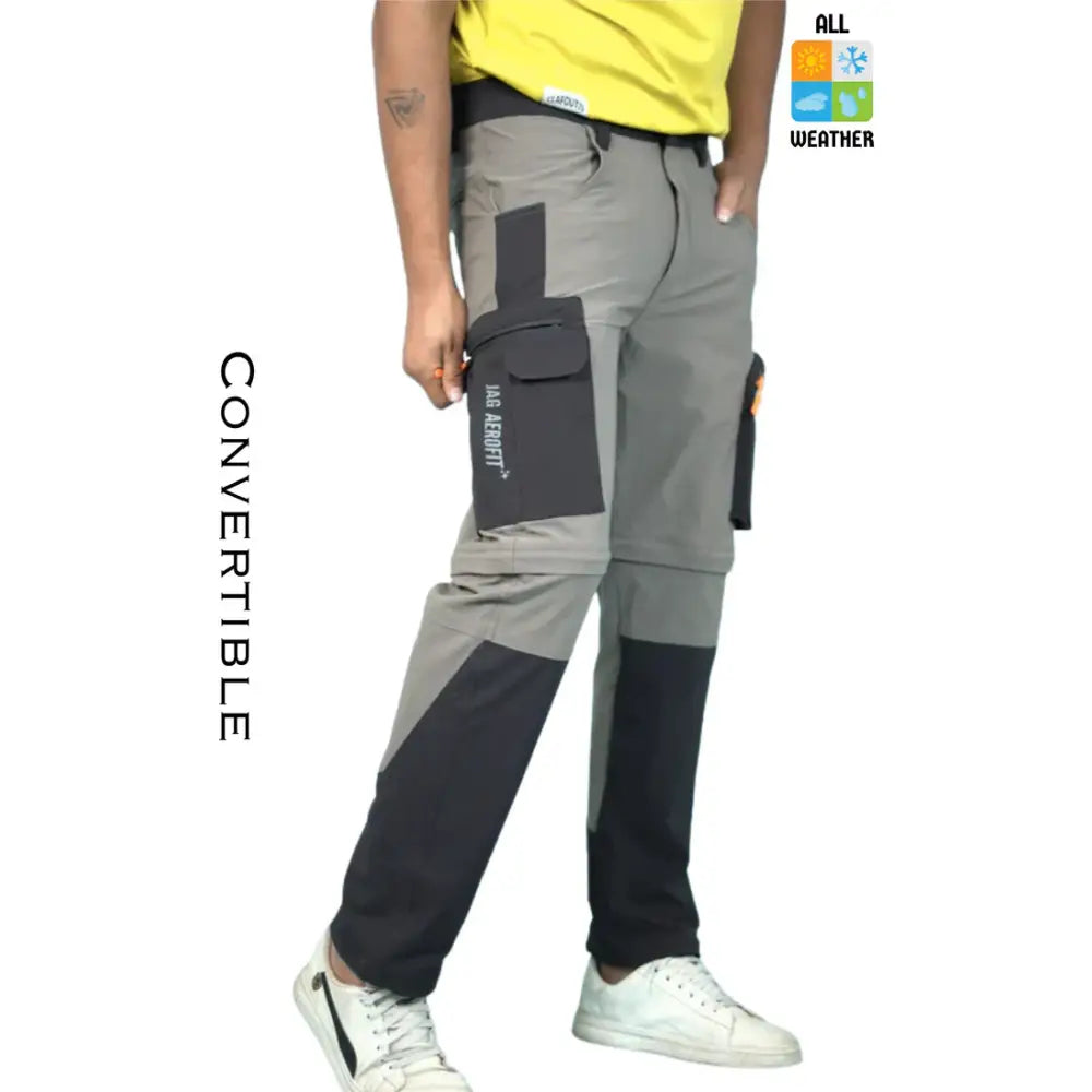 JAG Unisex Aerofit Convertible 5 Pocket Travel & Hiking Pants - Cargos and Pants