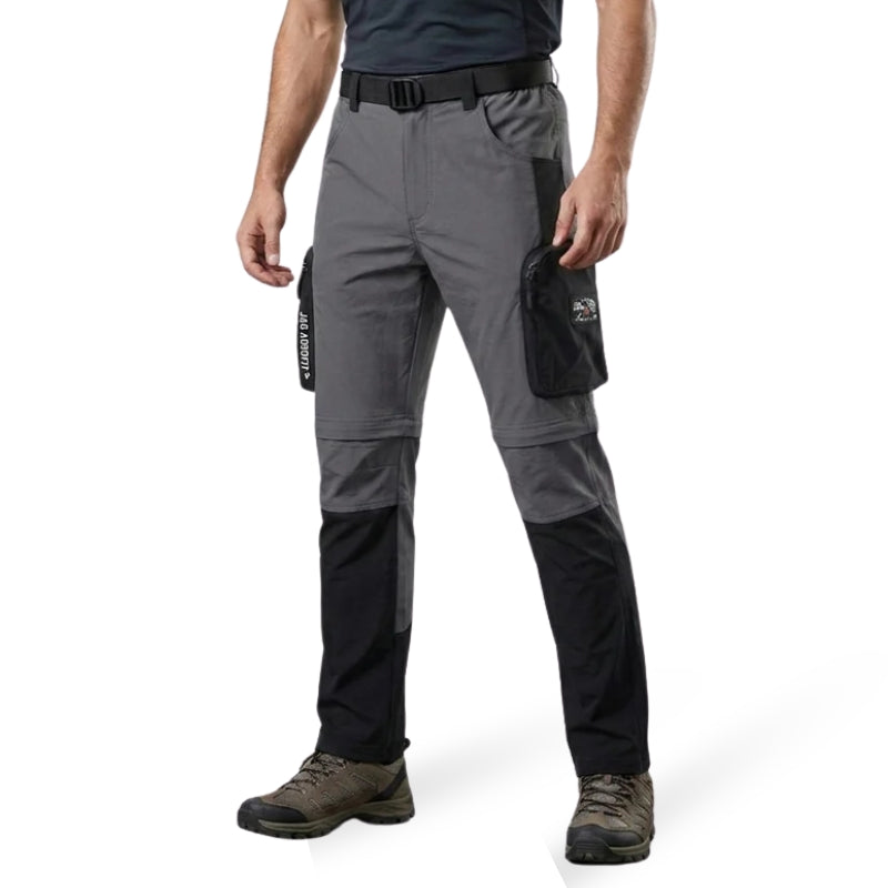 JAG Unisex Aerofit Convertible 5 Pocket Travel & Hiking Pants - Grey / S - Cargos and Pants