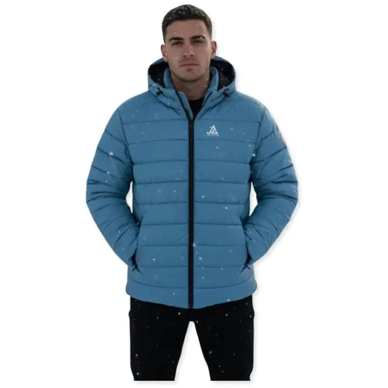 JAG Unisex Shivalik Series Ultra Light -10 polyfill jacket in blue, featuring heavy insulation for extreme cold weather.