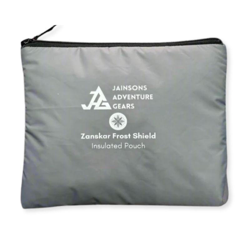 JAG Zanskar Frost Shield insulated pouch in grey, designed for equipment protection with durable, padded insulation.