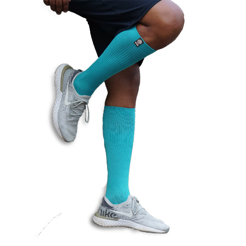 Kue Unisex Sports and Recovery Graduated Compression Socks-18-21 mmHg - Turquiose / S to M