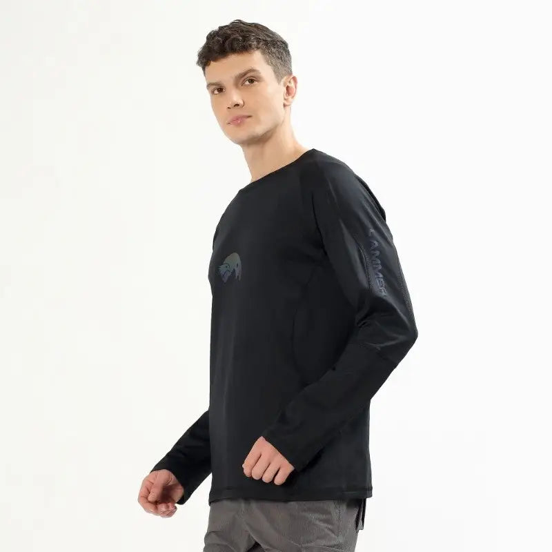 Lammer Brushed Lycra Stretchable Full Sleeve T-Shirt - T-shirt