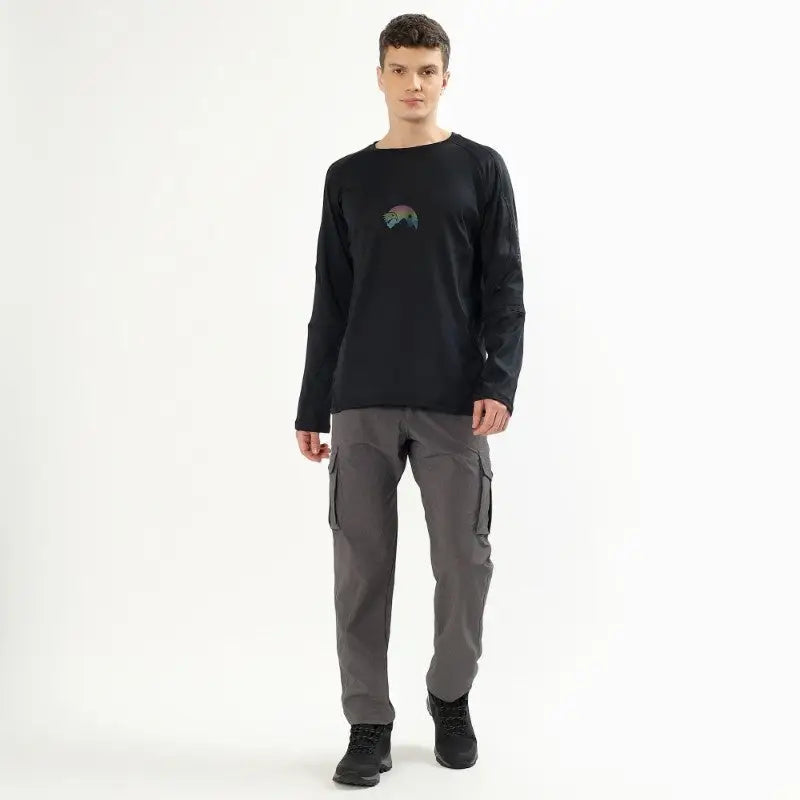 Lammer Brushed Lycra Stretchable Full Sleeve T-Shirt - T-shirt