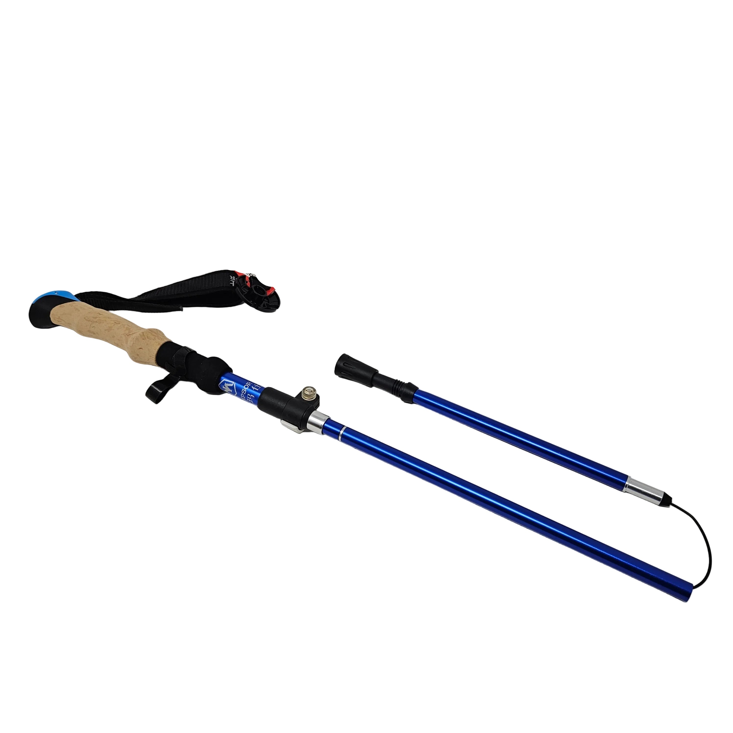 Lammer Foldable Hiking & Trekking Pole with Cork Handle - Blue - Trekking Pole