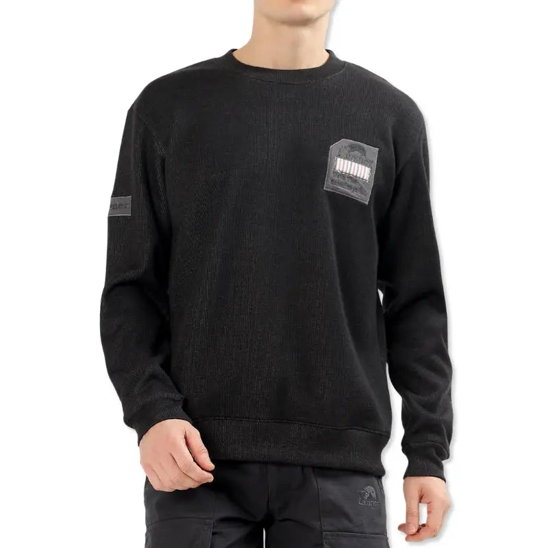 Lammer Men’s Bonded Corduroy with Fleece Lining Sweatshirt - Black / M - Fleece
