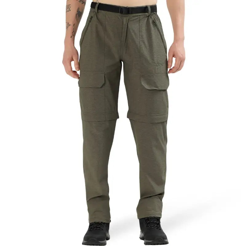 Lammer Men’s Convertible Ripstop Nylon Trekking Pants - Green / M - Cargos and Pants