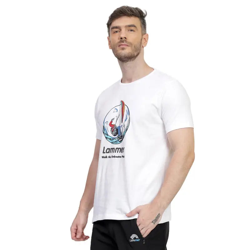 Lammer Men’s Cotton Parachute Printed T-shirt - T-shirt