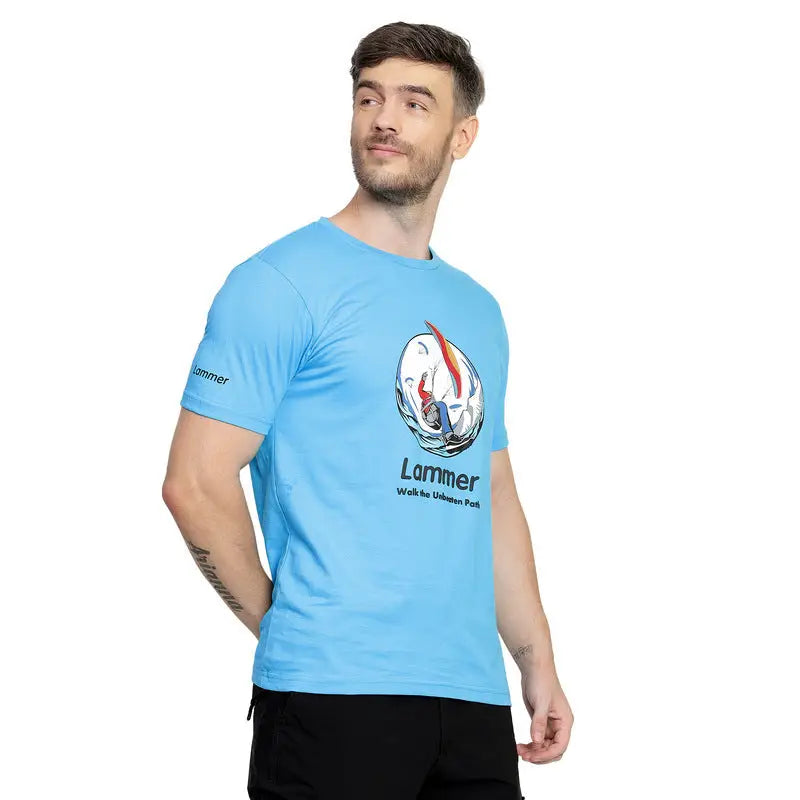 Lammer Men’s Cotton Parachute Printed T-shirt - T-shirt
