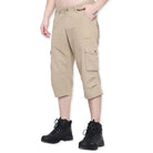 Lammer Men’s Cotton Silm-Fit Solid Three Fourth Shorts - Shorts