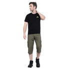 Lammer Men’s Cotton Silm-Fit Solid Three Fourth Shorts - Shorts