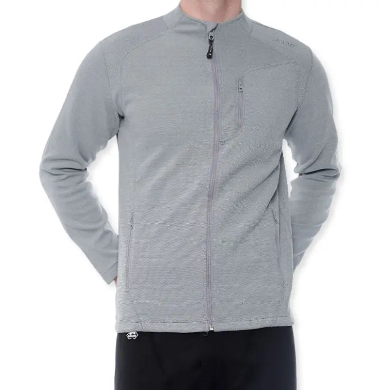 Lammer Men’s Fleece Full Sleeves Jacket - Light Grey / M - Fleece Jacket