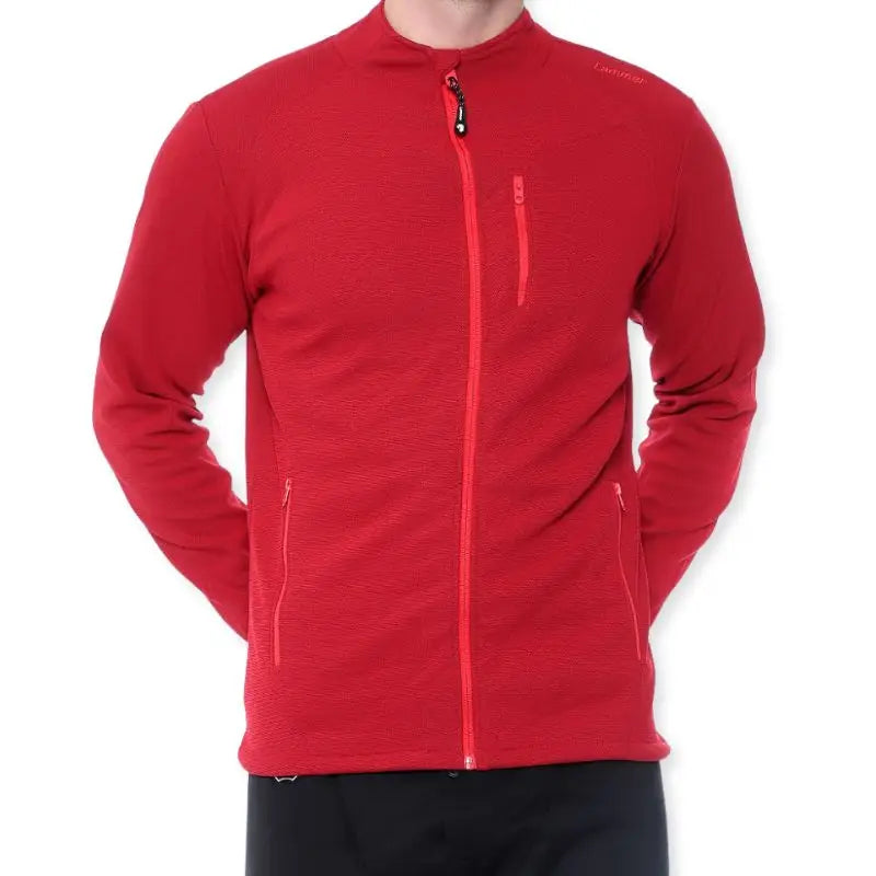 Lammer Men’s Fleece Full Sleeves Jacket - Red / M - Fleece Jacket