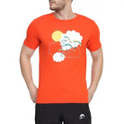 Lammer Men’s Fly Cotton Printed T-shirt - Orange / S - T-shirt