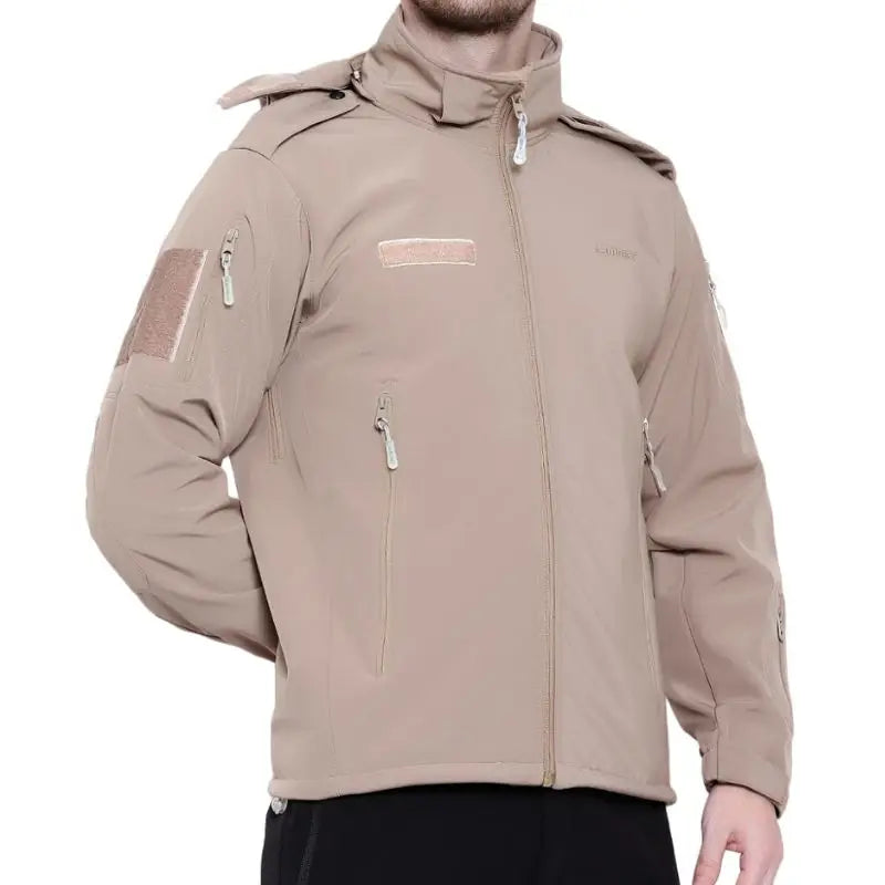 Lammer Men’s Full Sleeves Army Jacket - Khaki / M - Winter Jacket