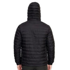 Lammer men's full sleeves down jacket with hood, featuring a sleek design and quilting for warmth and style.