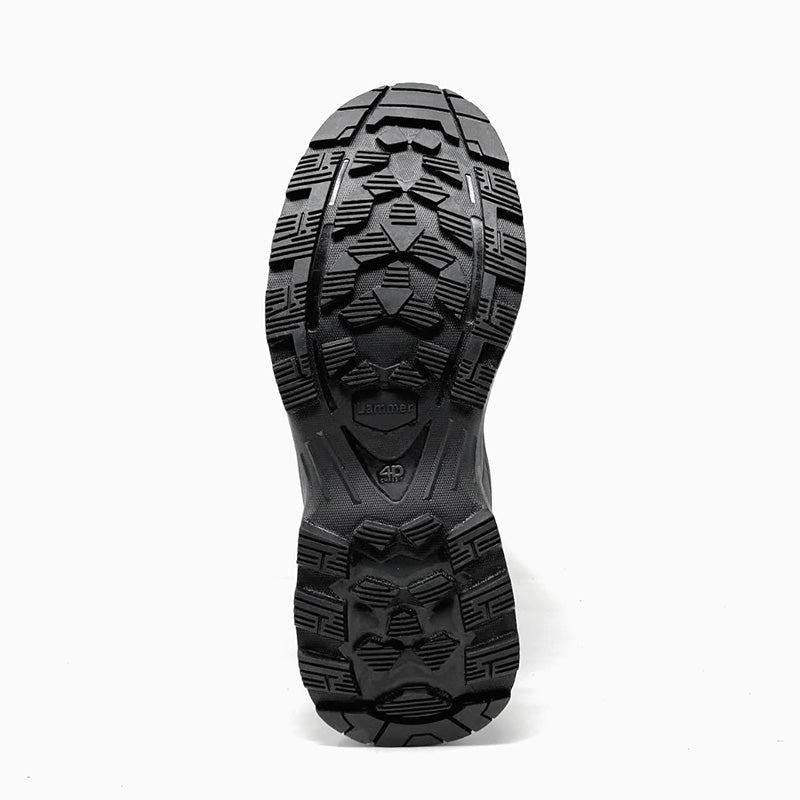 Lammer Men's High Ankle Tactical-2 Shoes in black, featuring durable material and rugged design for outdoor and tactical use.