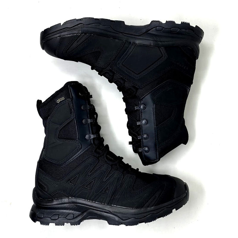 Lammer Men's High Ankle Tactical-2 Shoes in black, featuring rugged design and sturdy soles, suitable for tactical and outdoor use.