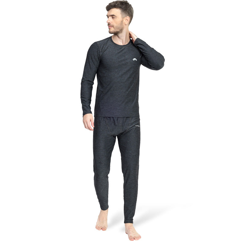 Lammer Men’s Lycra Thermal Set for Winter - Dark Grey / M - Baselayer