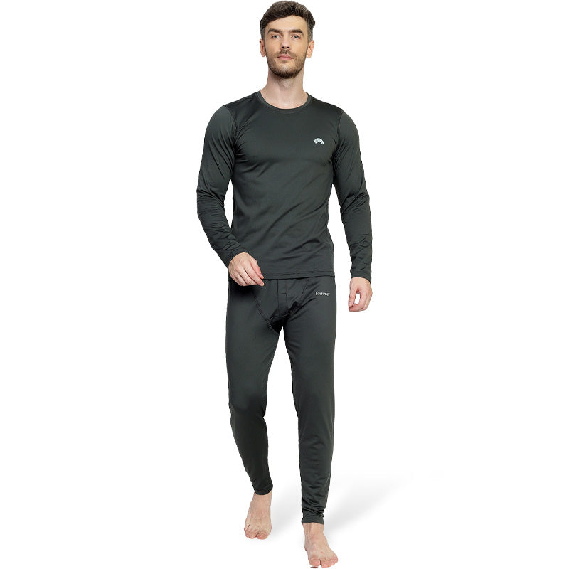 Lammer Men’s Lycra Thermal Set for Winter - Grey / M - Baselayer